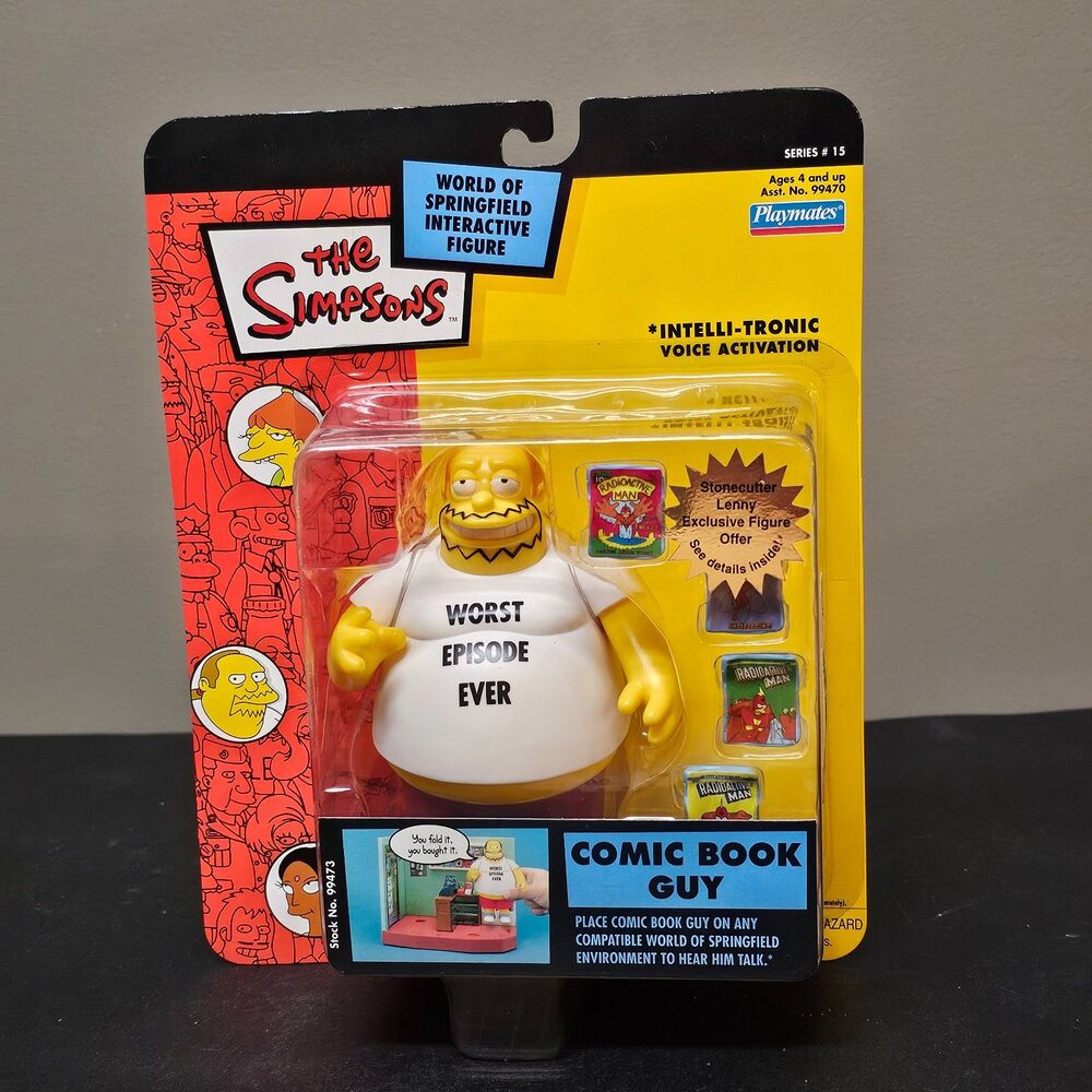 Comic Book Guy World of Springfield Simpsons Intelli-tronic Figure 2003 NIP